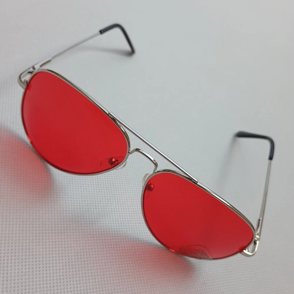 DARK RED AVIATOR SUNGLASSES - Picture 8 of 8